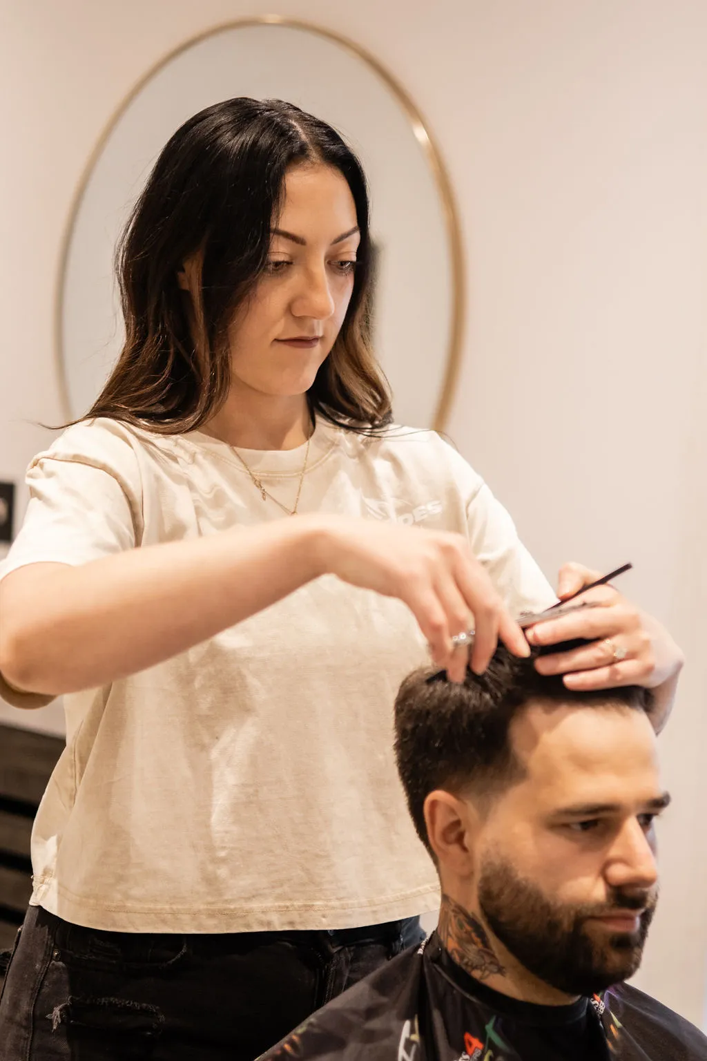 Clean fade haircut